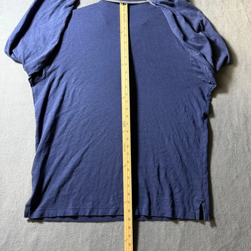Polo Ralph Lauren Mens XL Long Sleeve Polo Shirt Blue Classic Fit Jersey Cotton